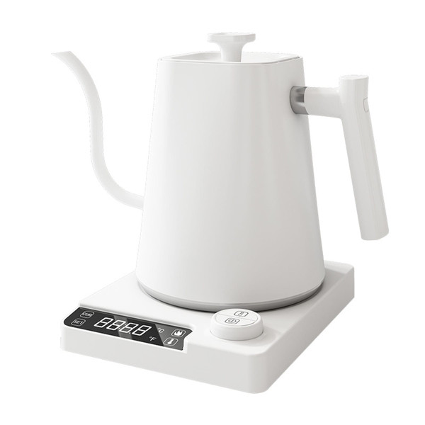 1L Electric Gooseneck Kettle Teapot with Stainless Steel Inner Liner and Cover, Hot Water Boiler He K484-FQZDN_ITCWSFHJ
