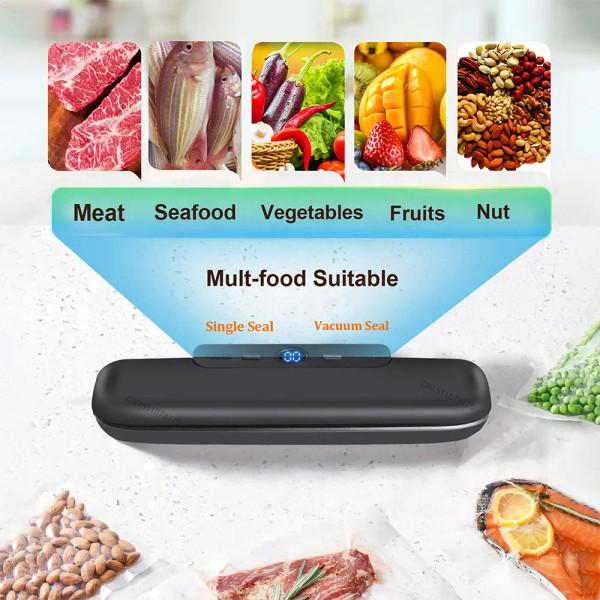 Color: WHITE, Plug Type: US Plug - Vacuum Sealer Packaging Machine for Food Electric Vacuum Sealer  F640-12000039162498584