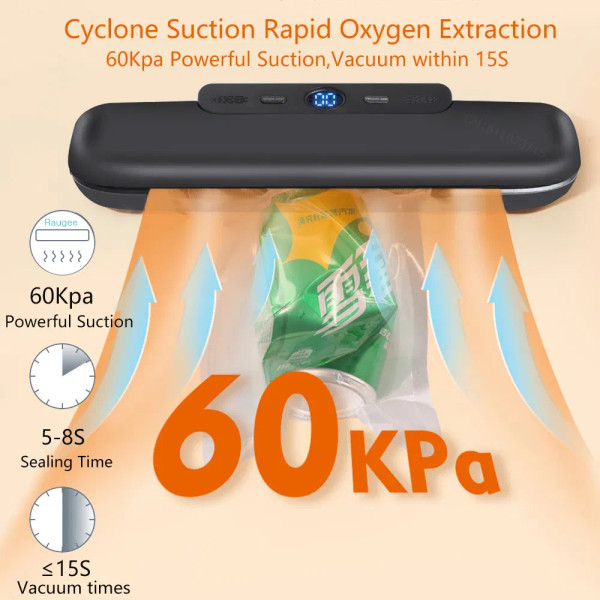 Color: WHITE, Plug Type: US Plug - Vacuum Sealer Packaging Machine for Food Electric Vacuum Sealer  F640-12000039162498584