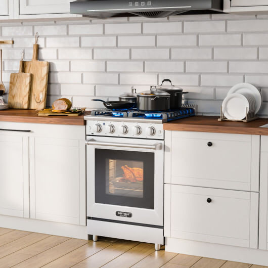 24 Inches Freestanding Natural Gas Range with 4 Burners Cooktop B593-FP10540