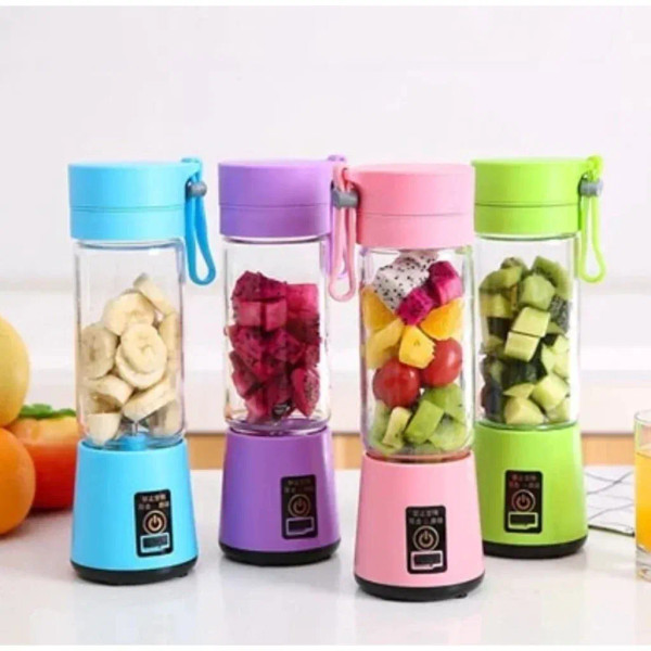 Color: Blue - Portable Mini Blender for Shakes and Smoothies Rechargeable USB 380ML Traveling Fruit F640-12000043420530175
