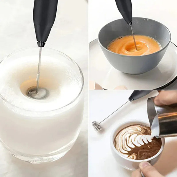Color: Pink - 2-in-1 multi-function USB Rechargeable Electric Egg Beater Baking Mixer Milk Frother  F640-12000042187807971