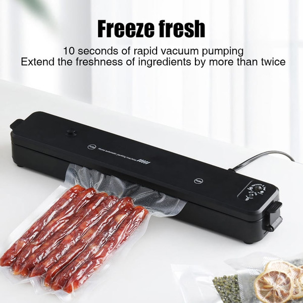 Household Vacuum Sealing Machine With 10pcs Seal Bags Automatic Air Sealing System For Food Storage K484-FQZHE_5SKJ7R4E