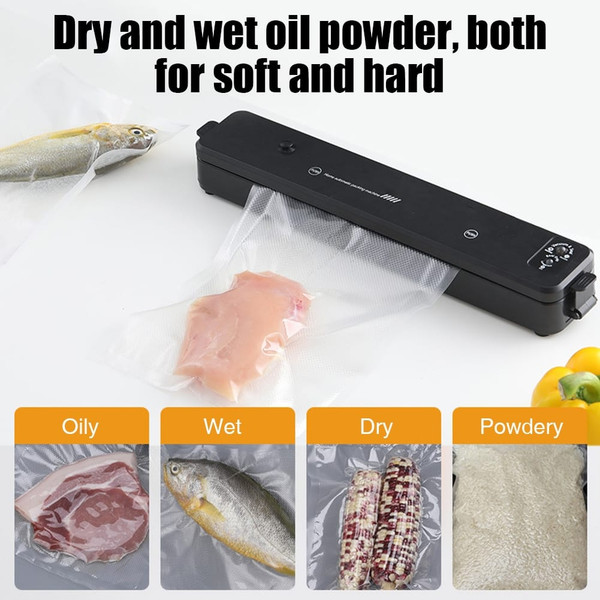 Household Vacuum Sealing Machine With 10pcs Seal Bags Automatic Air Sealing System For Food Storage K484-FQZHE_5SKJ7R4E