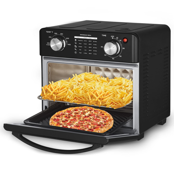 US GEEK CHEF Air Fryer 10QT Oil-free Stainless Steel 4 Slice Countertop Toaster Oven 1400w Black K484-PHO_0XSSB35D_US