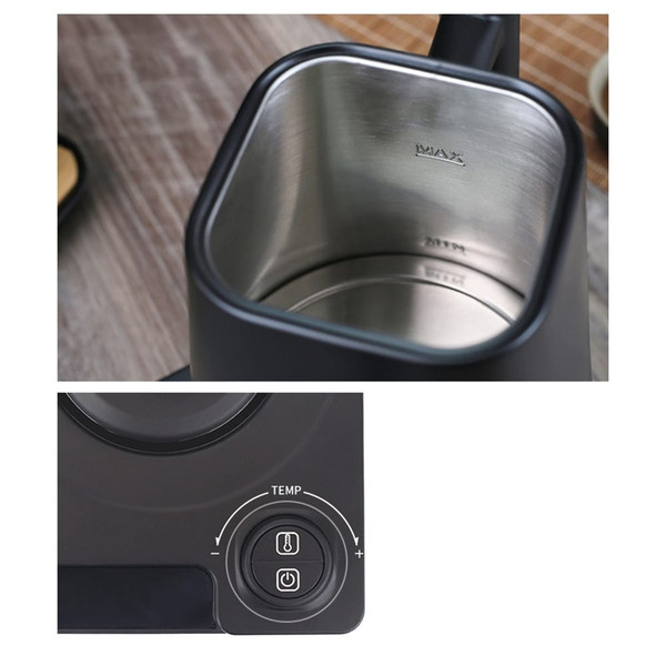 1L Electric Gooseneck Kettle Teapot with Stainless Steel Inner Liner and Cover, Hot Water Boiler He K484-FQZDN_ITCWSYQU