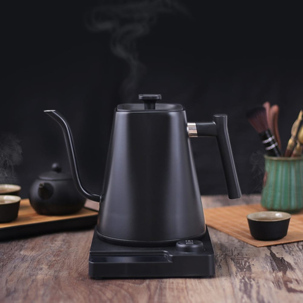 1L Electric Gooseneck Kettle Teapot with Stainless Steel Inner Liner and Cover, Hot Water Boiler He K484-FQZDN_ITCWSYQU