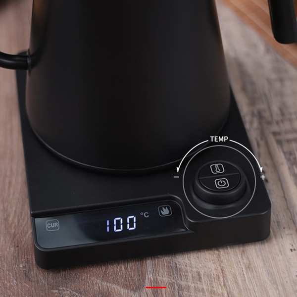 1L Electric Gooseneck Kettle Teapot with Stainless Steel Inner Liner and Cover, Hot Water Boiler He K484-FQZDN_ITCWSYQU