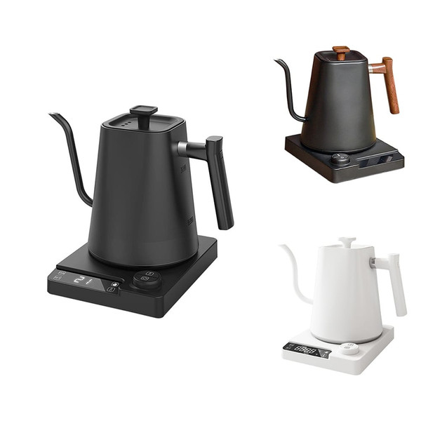 1L Electric Gooseneck Kettle Teapot with Stainless Steel Inner Liner and Cover, Hot Water Boiler He K484-FQZDN_ITCWSYQU