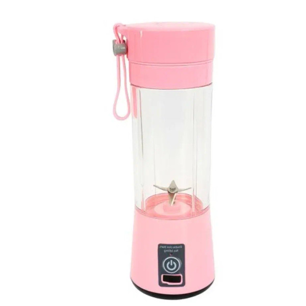 Color: Pink - Portable Mini Blender for Shakes and Smoothies Rechargeable USB 380ML Traveling Fruit F640-12000043420204544