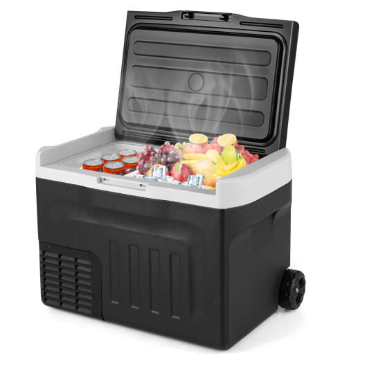 12V Car Refrigerator 32QT with Touch Panel and Removable Divider-M - Color: Black - Size: M D681-AX10013US-30