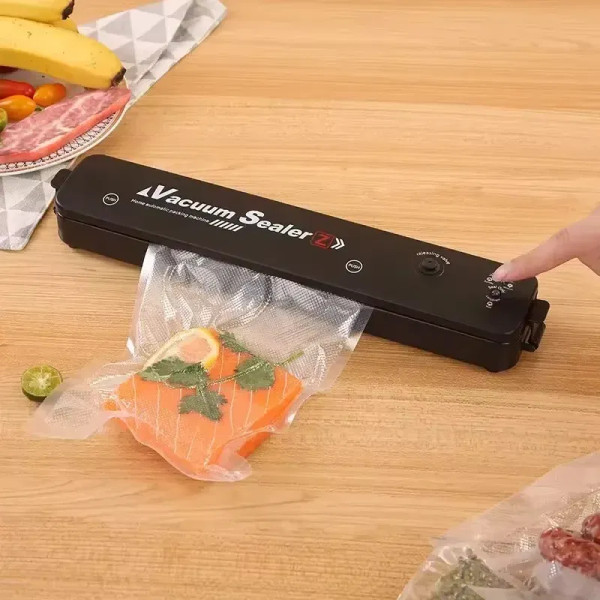 Color: Silver Gray - Automatic packaging machine food vacuum sealing machine portable household vac F640-12000042863354942