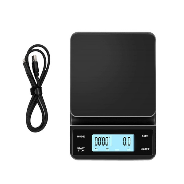 Coffee Scale with Timer 3kg/0.1g High Precision Touch Screen Lcd Display USB Rechargeable Espresso  K484-FQZDN_NYGI1AB0