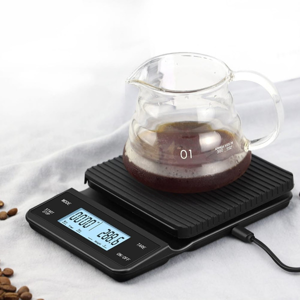 Coffee Scale with Timer 3kg/0.1g High Precision Touch Screen Lcd Display USB Rechargeable Espresso  K484-FQZDN_NYGI1AB0