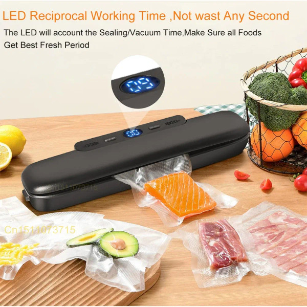Color: Red, Plug Type: US Plug - Vacuum Sealer Packaging Machine for Food Electric Vacuum Sealer Ki F640-12000039162498582