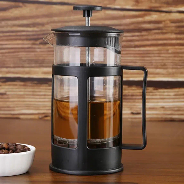 Color: black - Stainless Steel Tea Coffee Brewer with Filter Heat-Resistant Anti-Rust Multifunction F640-12000038737145565