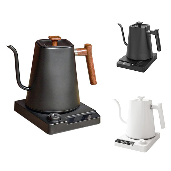 1L Electric Gooseneck Kettle Teapot with Stainless Steel Inner Liner and Cover, Hot Water Boiler He K484-FQZDN_ITCWSY4U
