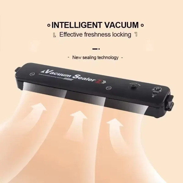 Color: Red, Voltage: 220V - Electric Vacuum Sealer Machine Dry/Wet Food Packaging Seal To Keep Fres F640-12000043219576429