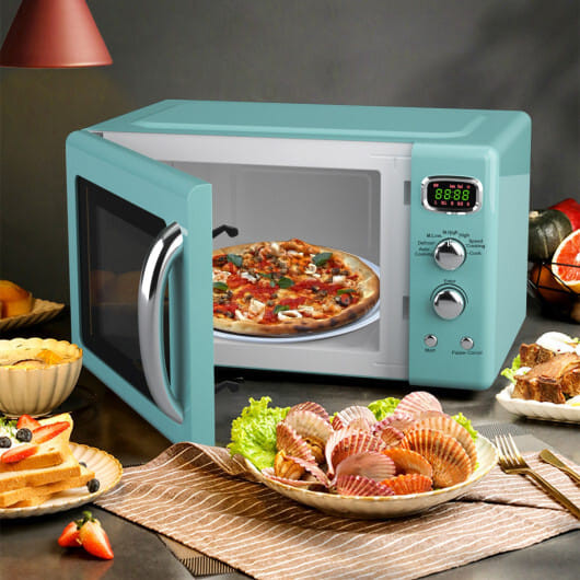 0.9 Cu.ft Retro Countertop Compact Microwave Oven-Green - Color: Green D681-EP25143GN