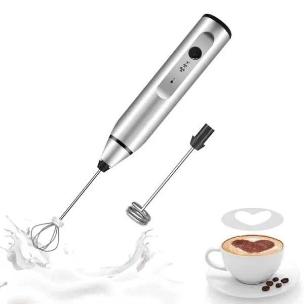 Color: black - Portable Electric Milk Frothers Handheld Blender USB Mini Coffee Maker Whisk Mixer C F640-12000037886361056
