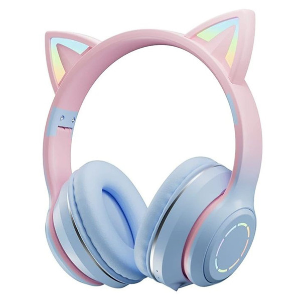 Gradient Cat Ears Noise Canceling Headset Stereo Sound Headphones Wireless Headphones With Built-in K484-PEL_0RD4ZSEZ