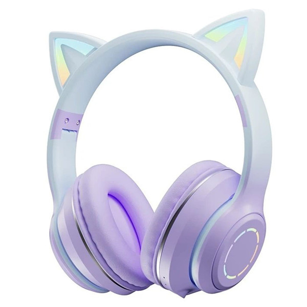 Gradient Cat Ears Noise Canceling Headset Stereo Sound Headphones Wireless Headphones With Built-in K484-PEL_0RD4ZSEZ