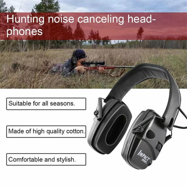 Electronic Ear Protection Safety Earmuffs NRR 22dB Noise Reduction Headphones Lightweight Hearing P K484-PEL_0S32OZ51