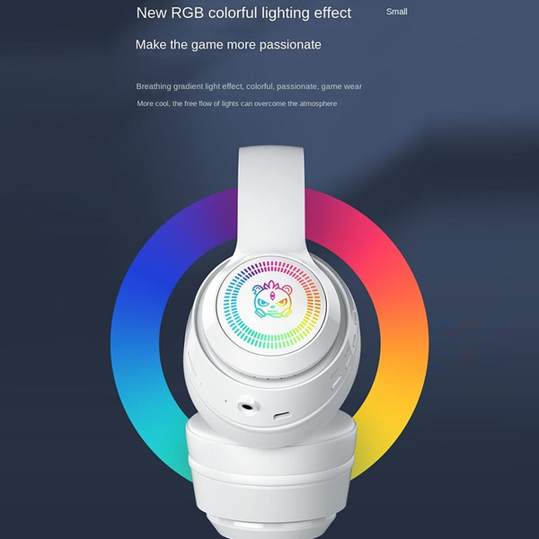 Head-mounted Bluetooth Headphones Hd Noise Reduction Subwoofer Wireless Luminous Gaming Headset pia K484-FQZCO_N2UH7CW0