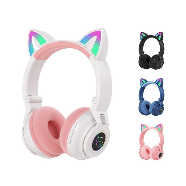 STN26 Headphones With Built-in Microphone Colorful Lights Cat Ear Shape Over Ear Wireless Headphone K484-PEL_0QPLWPX1