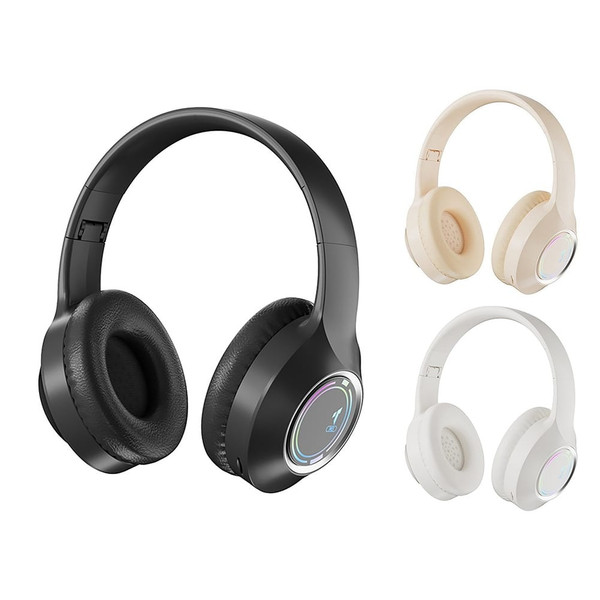 Wireless Headphones Over Ear Stereo Sound Lighting Earphones Foldable Gaming Headset For Laptop PC  K484-PEL_0R3R7K2W