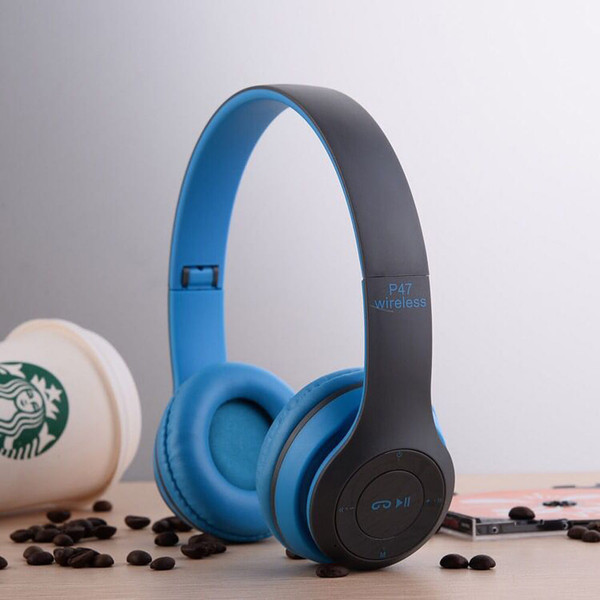 P47 Wireless Bluetooth Headphone Subwoofer Music Headset Head-mounted Sports Gaming Earphones White K484-FQZCO_RG1GE8SS