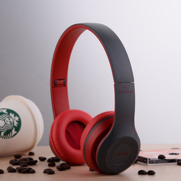 P47 Wireless Bluetooth Headphone Subwoofer Music Headset Head-mounted Sports Gaming Earphones blue K484-FQZCO_RG1GE6NU