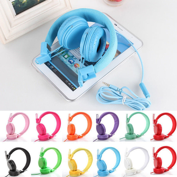 Kids Wired Ear Headphones Stylish Headband Earphones for iPad Tablet  purple K484-PEL_021S0KJG