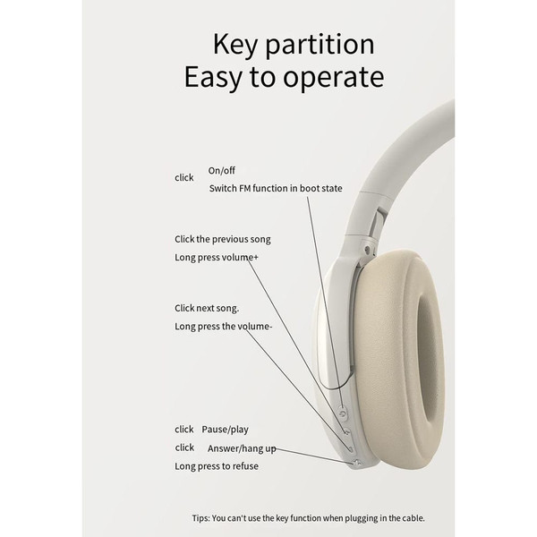 P2968 Wireless Headset Noise Canceling Stereo Headphones Over Ear Folding Earphones For Cell Phone  K484-PEL_0R7W7TZI