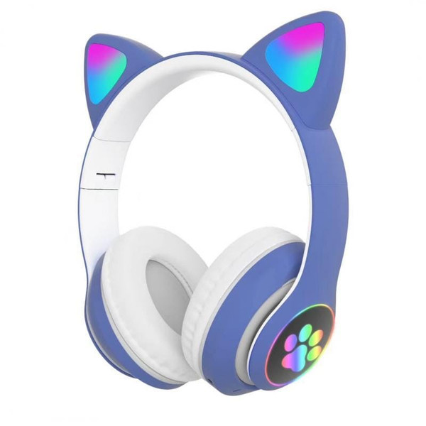 Children's Headphone Rgb Luminous Cartoon Animal Shape Bluetooth Headset purple K484-PEL_0HNQFTQK
