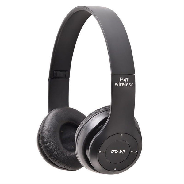 P47 Wireless Headsets On-Ear Stereo Earphones Longer Playtime USB Charging For Smart Phone Computer K484-PEL_0QBV1COF