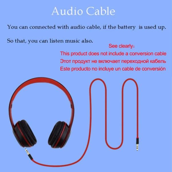 P47 Foldable Wireless  Headphones, Tablet Bluetooth-compatible Headset With Mic, Compatible For Mob K484-PEL_0KOWNNDG