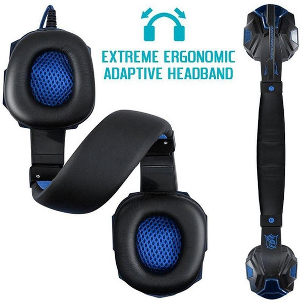 Wired Gaming Headset Headphone for PS4 Xbox One Nintend Switch iPad PC black blue Luminous K484-PEL_08GMK4FK