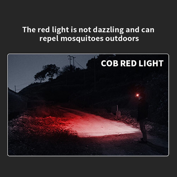 XPE+COB Headlights USB Rechargeable IPX4 Waterproof Power Display Motion Sensor Head Lamp For Campi K484-PHO_0ZY5BP8J