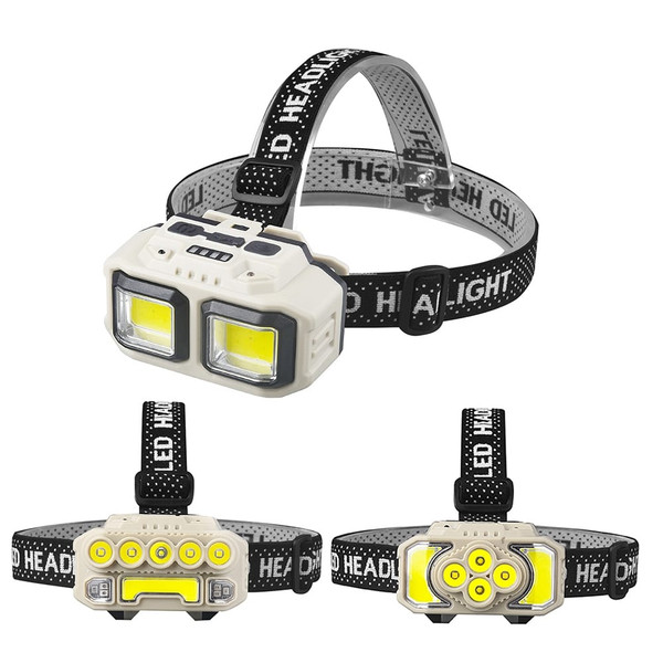 XPE+COB Headlights USB Rechargeable IPX4 Waterproof Power Display Motion Sensor Head Lamp For Campi K484-PHO_0ZY5BP8J
