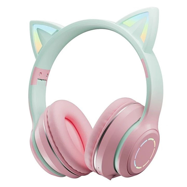 Gradient Cat Ears Noise Canceling Headset Stereo Sound Headphones Wireless Headphones With Built-in K484-PEL_0RD4USXG