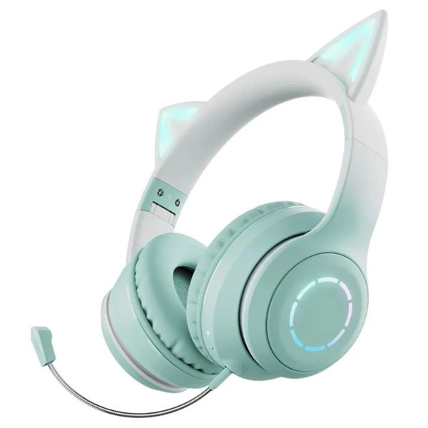 Gradient Cat Ears Noise Canceling Headset Stereo Sound Headphones Wireless Headphones With Built-in K484-PEL_0RD4USXG