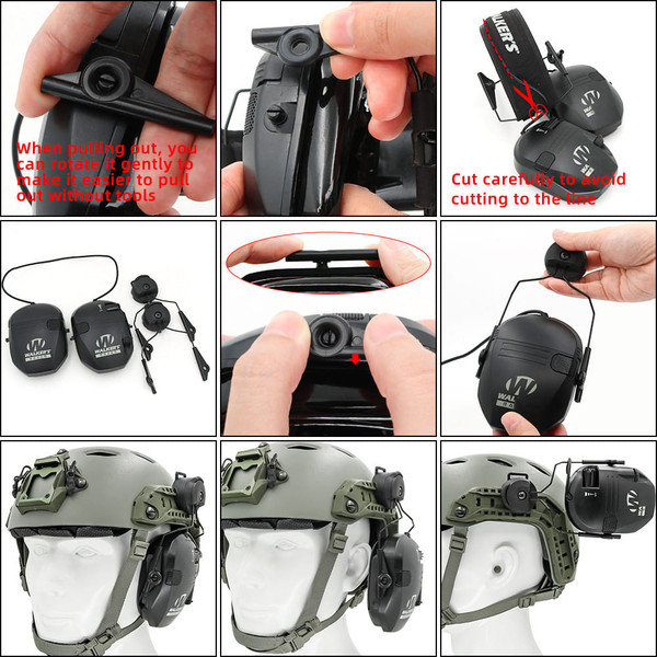 Electronic Shooting Ear Protection Earmuffs NRR 23dB Lightweight Low Profile Hearing Protection Ear K484-PEL_0R2DCN7Y