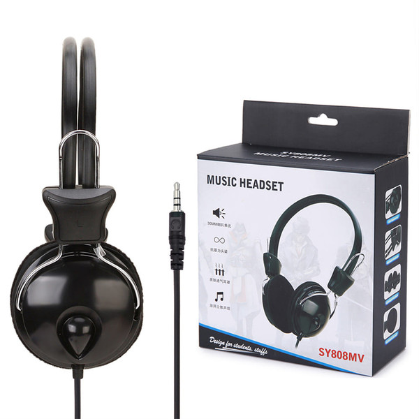 Bass Wired Gaming Headset 3.5mm Plug Foldable Portable Hifi Headphones Sy808 for Phone Tablet Black K484-PEL_0ODMNR6Y