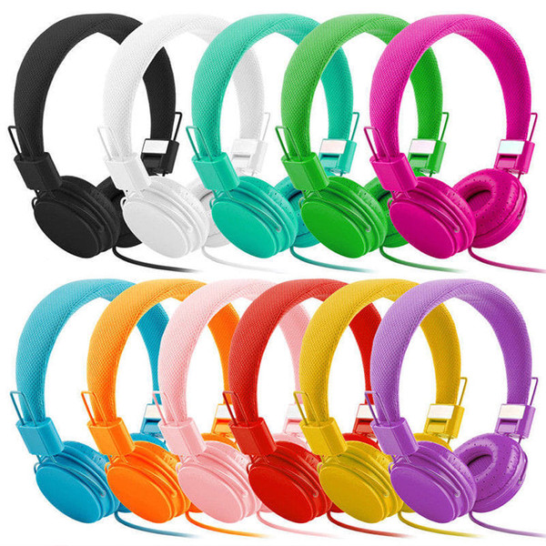 Kids Wired Ear Headphones Stylish Headband Earphones for iPad Tablet  GreenAF1C K484-PEL_021SAF1C