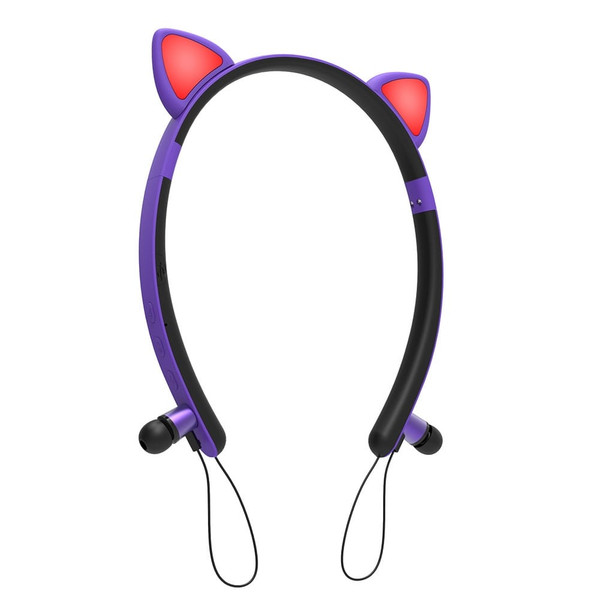 Wireless Earbuds Sweatproof Noise Canceling Earphones Glowing Cartoon Cat Ears Hair Band Headset Fo K484-PEL_0R69RV07