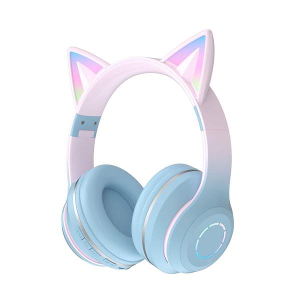 Wireless Bluetooth Headphone Gradient Color Luminous Cat Ears Gaming Headset Lovely Christmas Gifts K484-FQZCO_5BWKSTQY