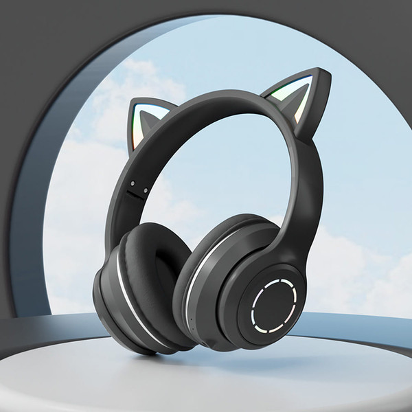 Wireless Bluetooth Headphone Gradient Color Luminous Cat Ears Gaming Headset Lovely Christmas Gifts K484-FQZCO_5BWKSTQY
