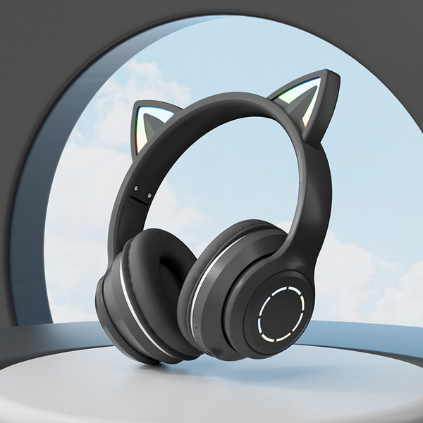 Wireless Bluetooth Headphone Gradient Color Luminous Cat Ears Gaming Headset Lovely Christmas Gifts K484-FQZCO_5BWKSTQY