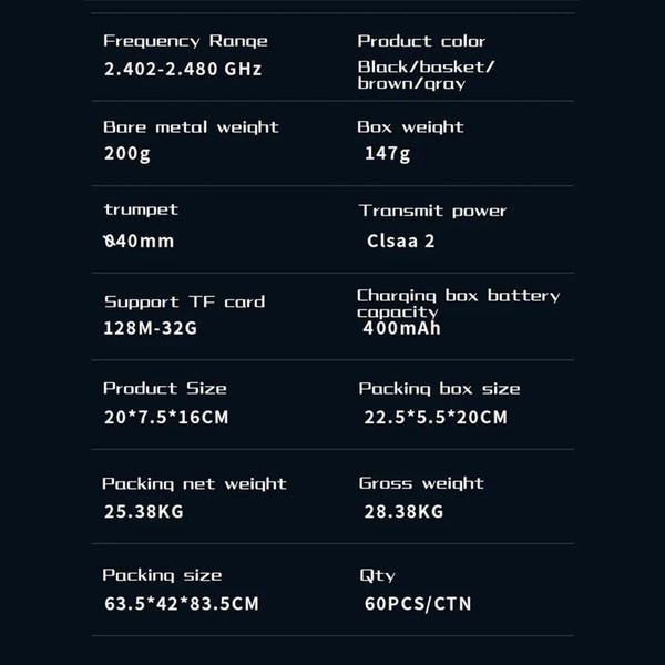 Vj083 Wireless Headsets Noise Canceling Ear Buds 10 Hours Playtime Earphones Black K484-PEL_0QPJTYHB